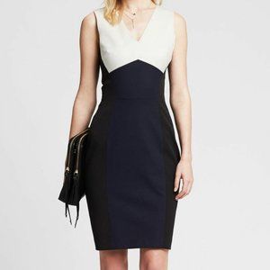 Banana Republic Sloan Fit Colorblock Cutout Dress